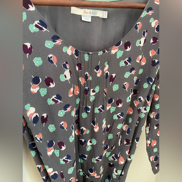 Boden Florence Printed Grey Dress US 8 Feminine Cottagecore MIDI - Picture 8 of 11